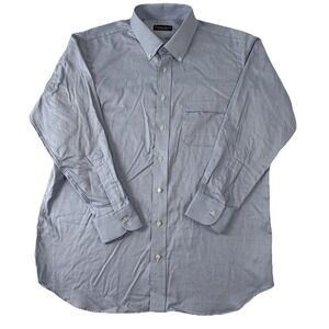 Cheltenham By Tom James Blue Dress Shirt Button Down‎ Men's Size XL or 2XL